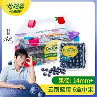 怡颗莓 Driscoll's 云南蓝莓14mm+ 6盒礼盒装 125g*盒
