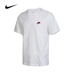 NIKE 耐克 Sportswear Club 男子运动T恤 AR4999-100 米白色 L