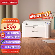五一放价：PANTUM 奔图 P2206W 黑白激光打印机 青春版 白色