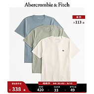 Abercrombie & Fitch 3件装小麋鹿纯色短袖T恤 358480-1
